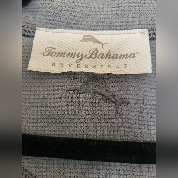 Tommy Bahama Men's Long Sleeve Half Zip Grey Reversible Sweatshirt size XL - Picture 3 of 14